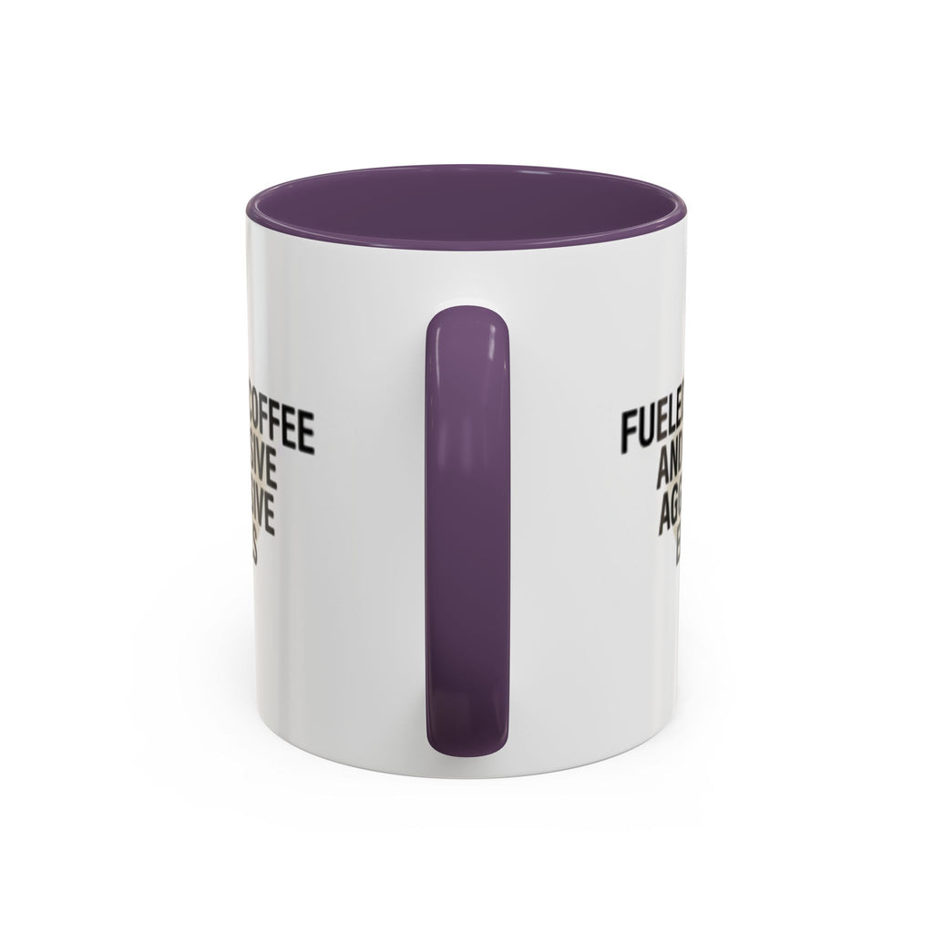 Fueled by Coffee and Passive Aggressive Emails Accent Coffee Mug — 11/15oz