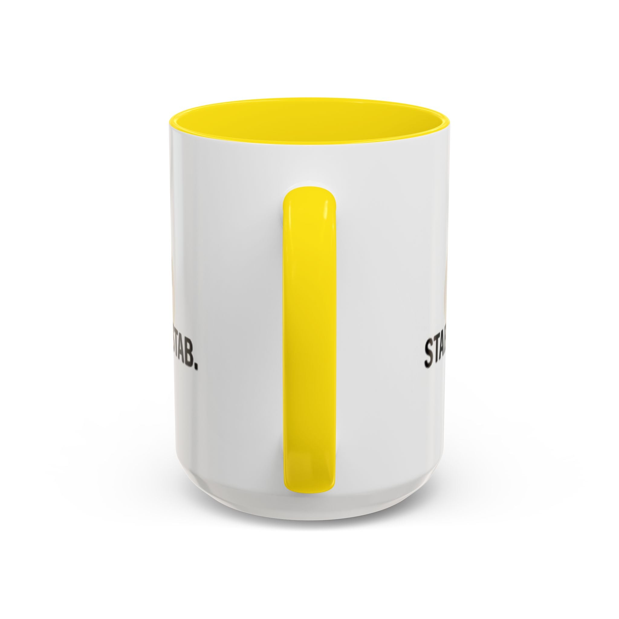 11oz/15oz Accent Coffee Mug — "live, laugh, love. STAB STAB STAB"
