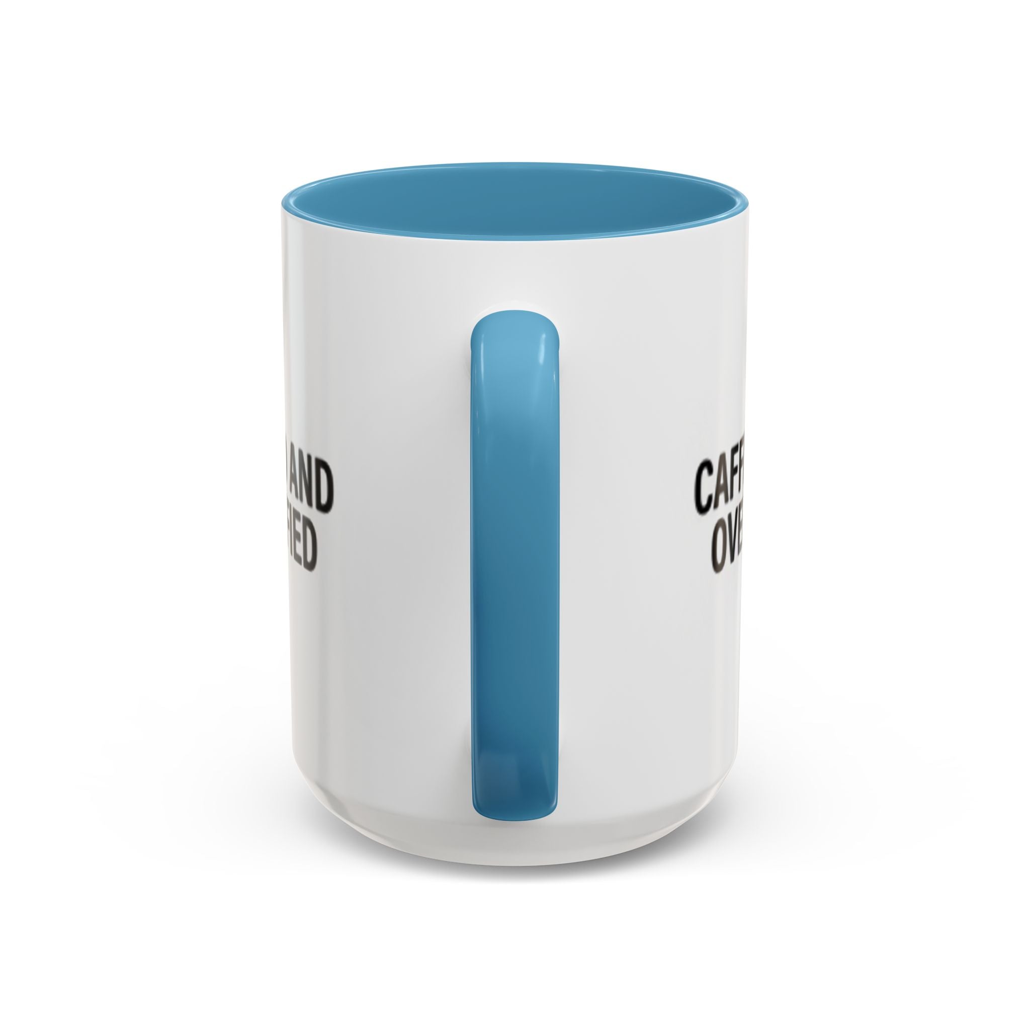Caffeinated and Overqualified Accent Coffee Mug — 11/15oz