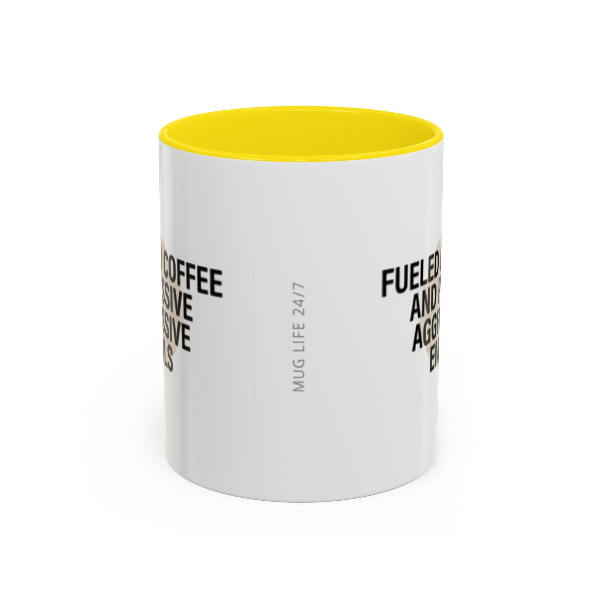 Fueled by Coffee and Passive Aggressive Emails Accent Coffee Mug — 11/15oz
