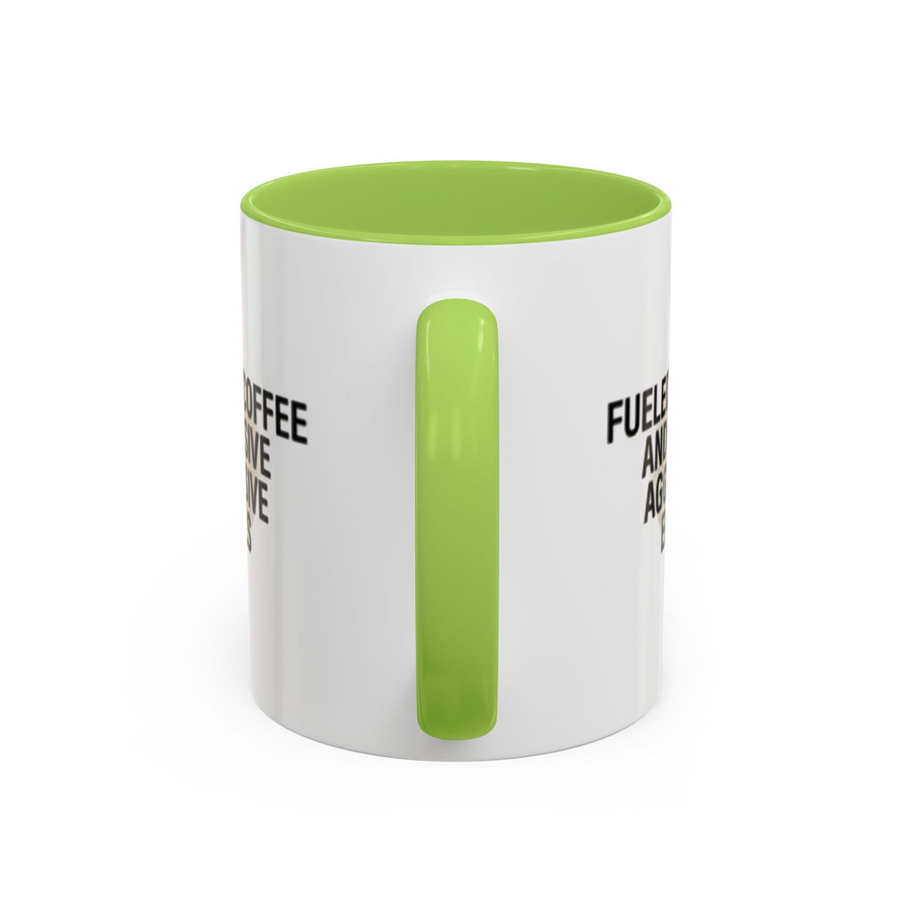 Fueled by Coffee and Passive Aggressive Emails Accent Coffee Mug — 11/15oz