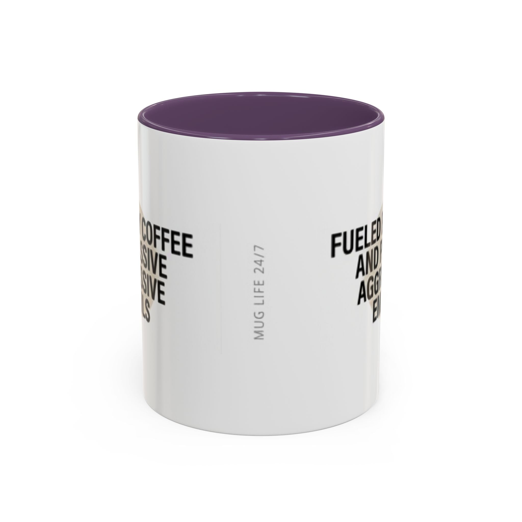 Fueled by Coffee and Passive Aggressive Emails Accent Coffee Mug — 11/15oz