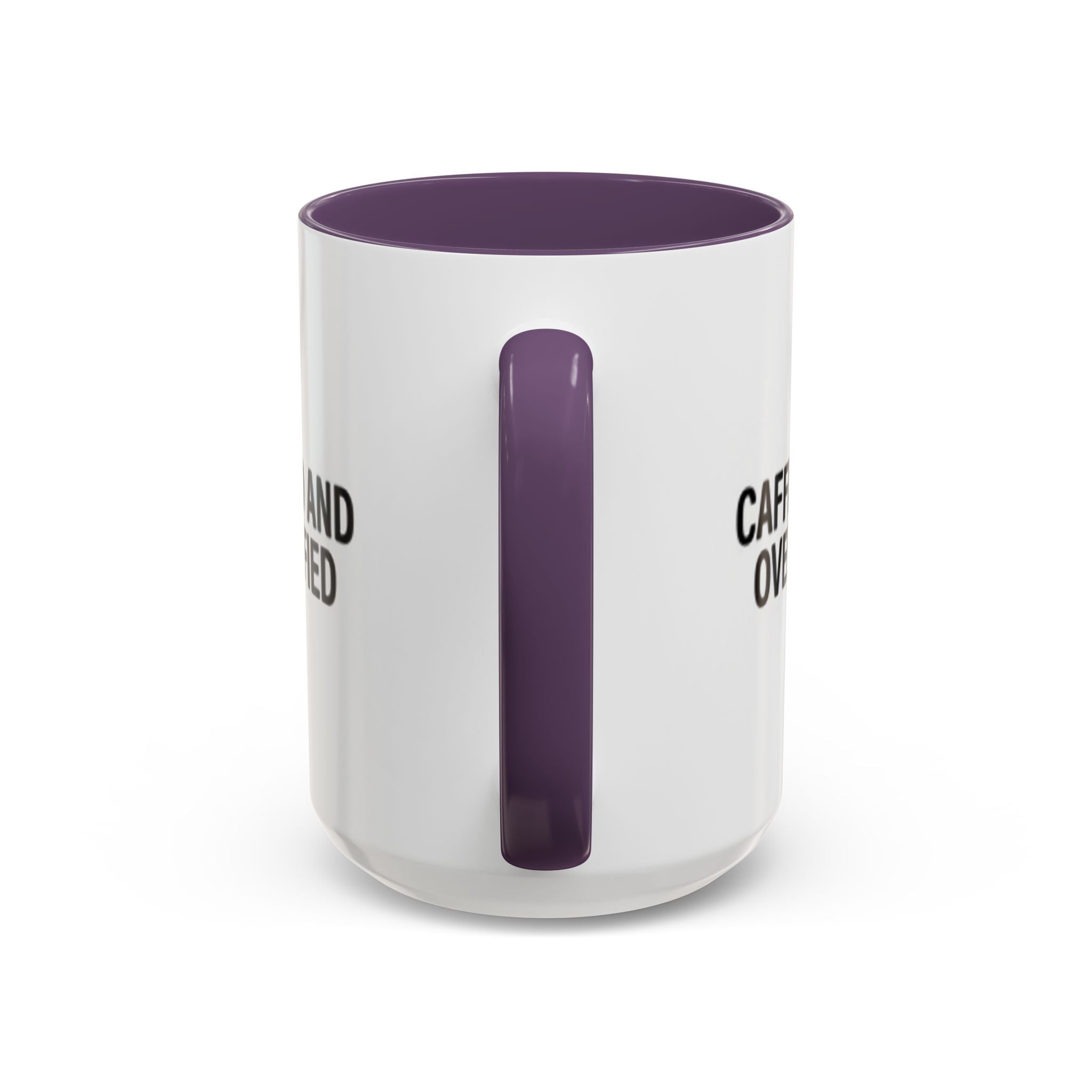 Caffeinated and Overqualified Accent Coffee Mug — 11/15oz