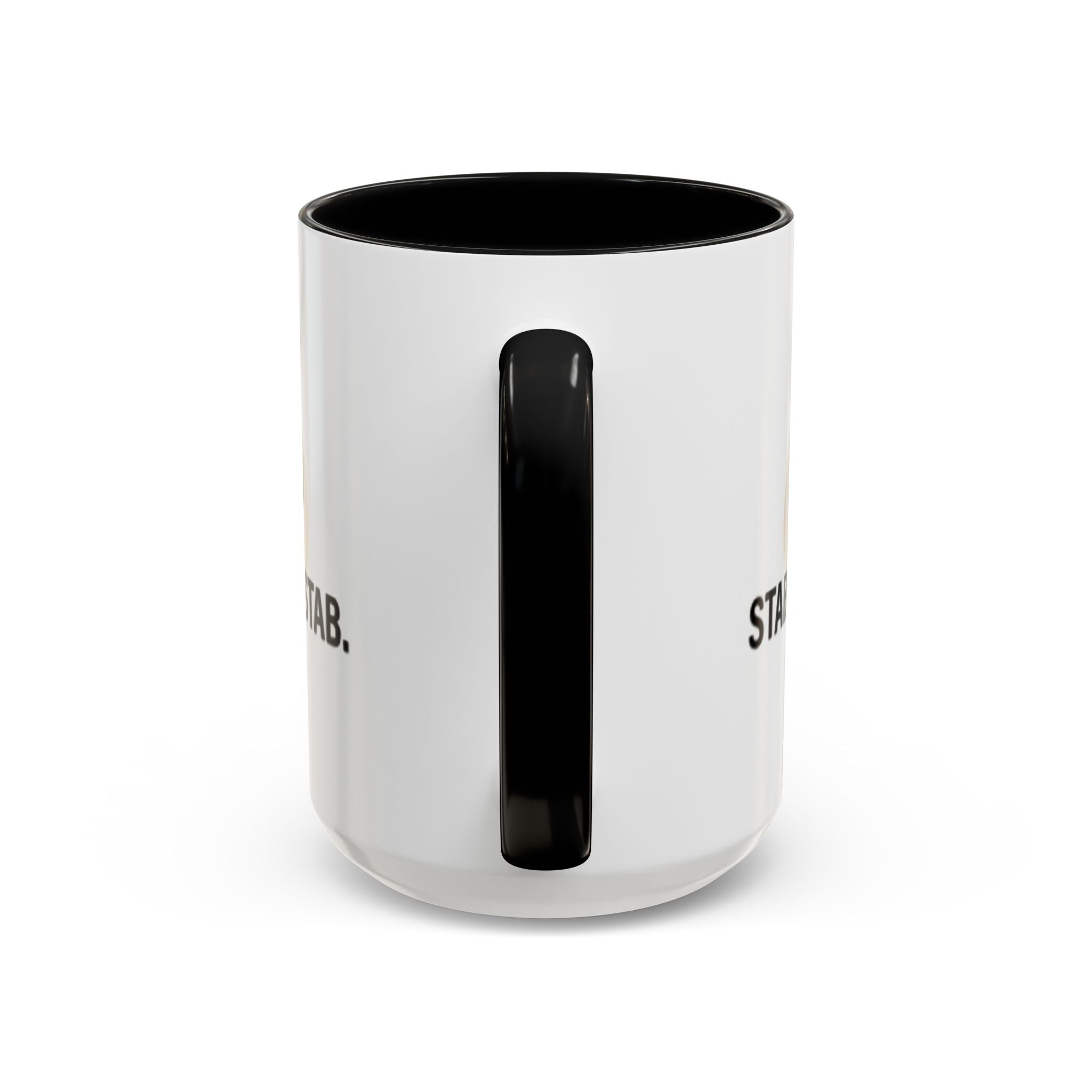 11oz/15oz Accent Coffee Mug — "live, laugh, love. STAB STAB STAB"