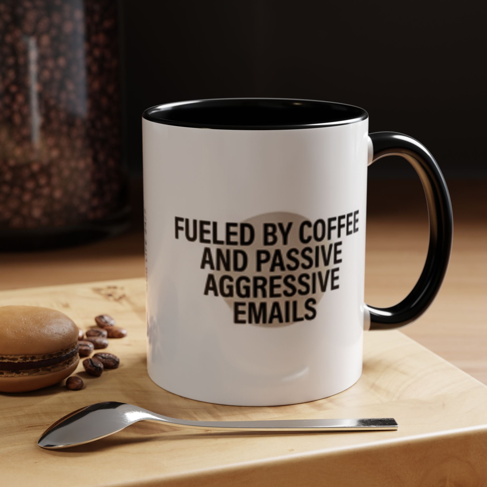 Fueled by Coffee and Passive Aggressive Emails Accent Coffee Mug — 11/15oz