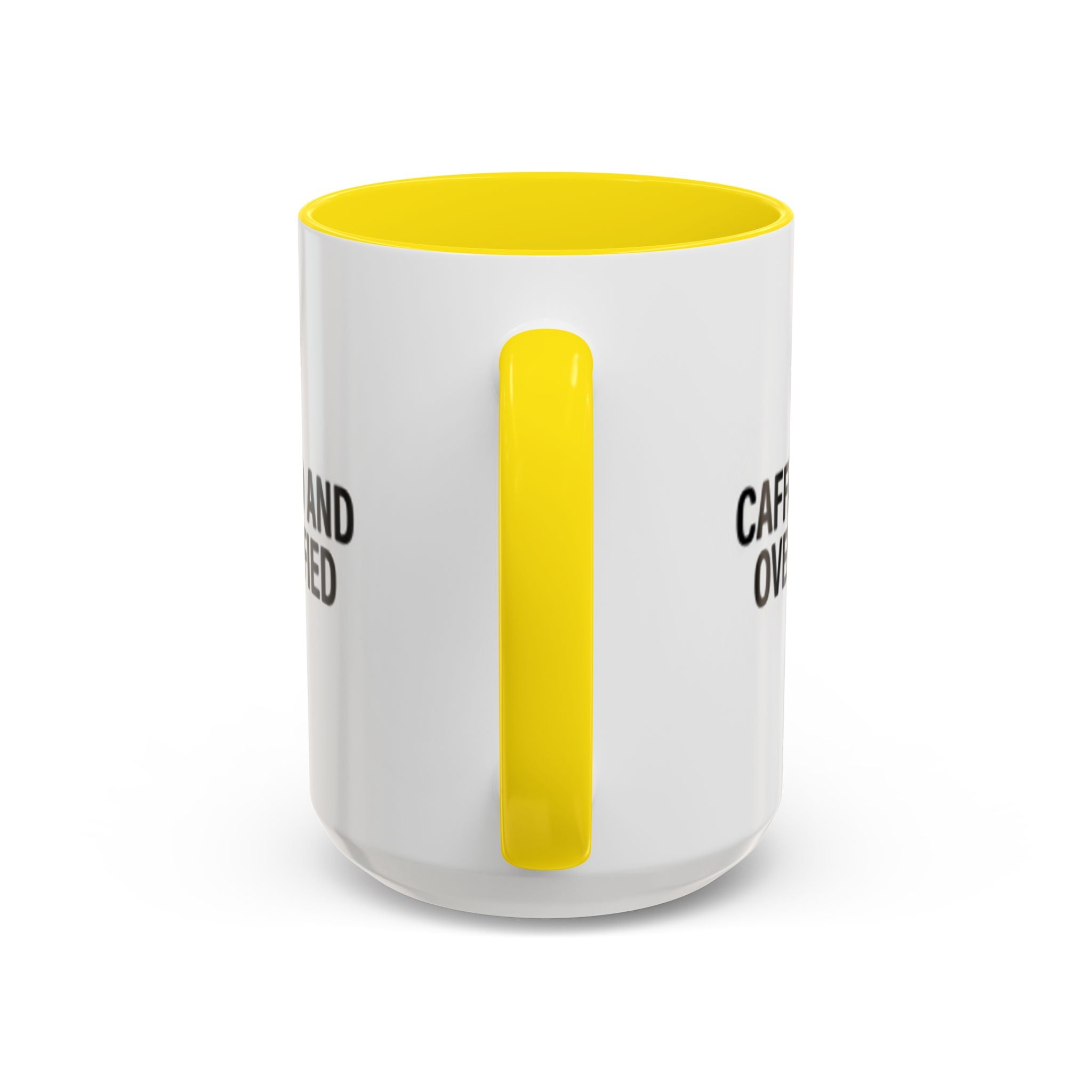 Caffeinated and Overqualified Accent Coffee Mug — 11/15oz
