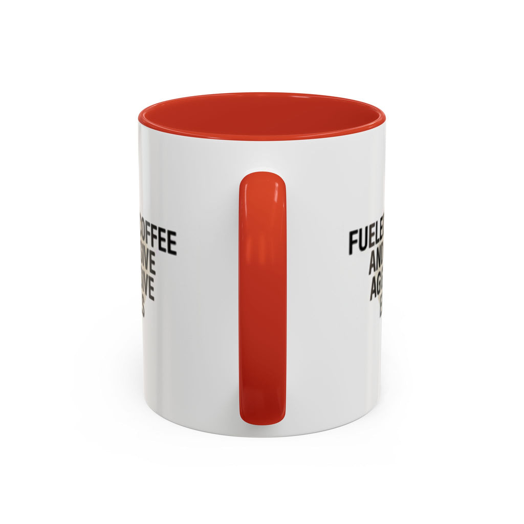 Fueled by Coffee and Passive Aggressive Emails Accent Coffee Mug — 11/15oz