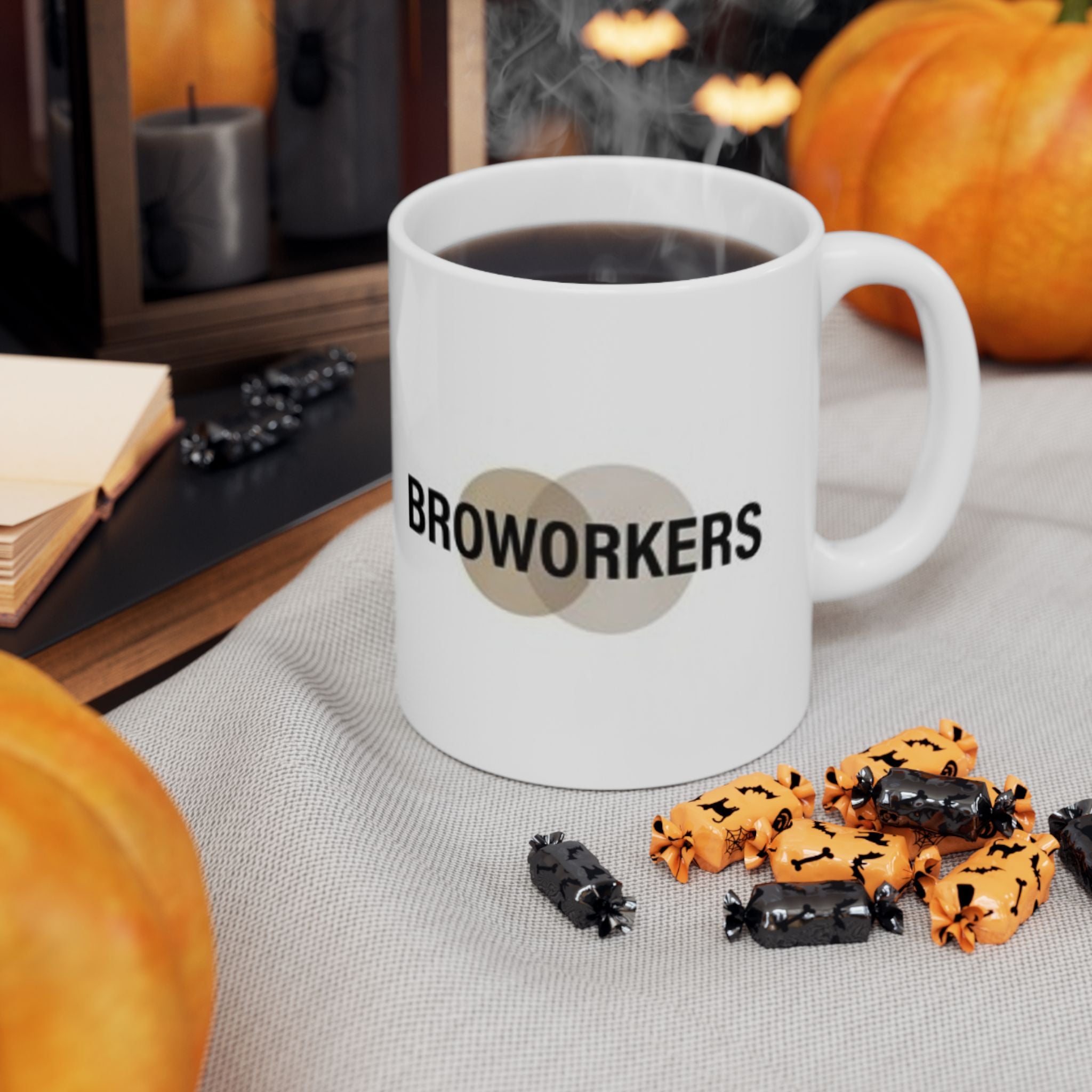 Broworkers Ceramic Mug — 'Broworkers' Coffee Cup (11oz & 15oz)