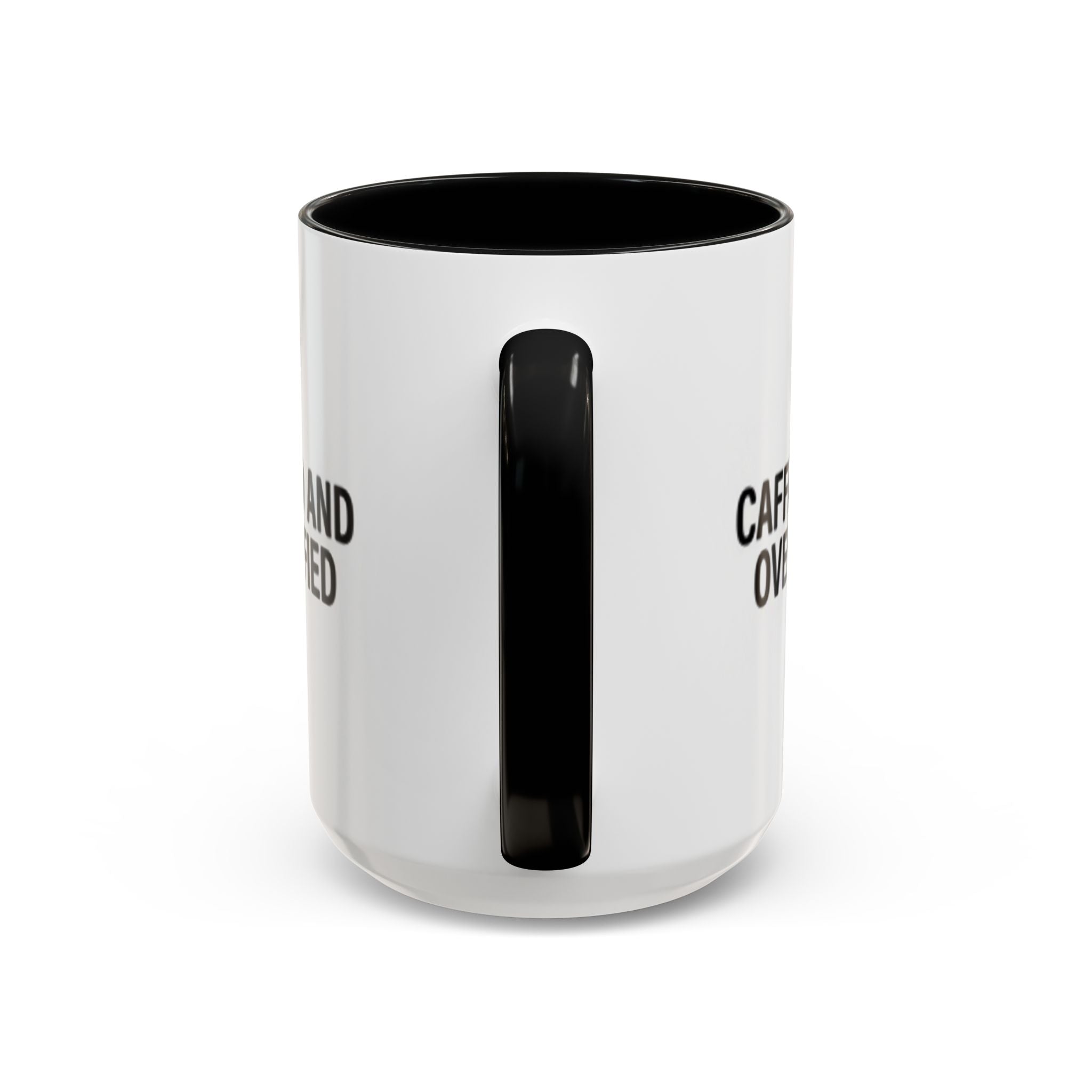 Caffeinated and Overqualified Accent Coffee Mug — 11/15oz