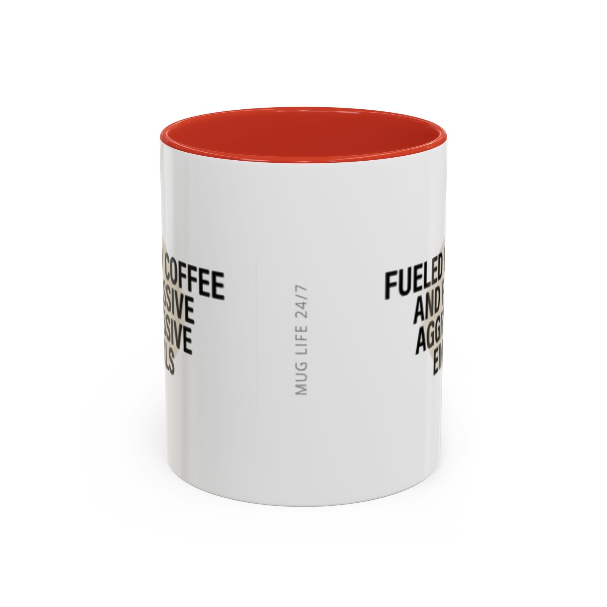 Fueled by Coffee and Passive Aggressive Emails Accent Coffee Mug — 11/15oz