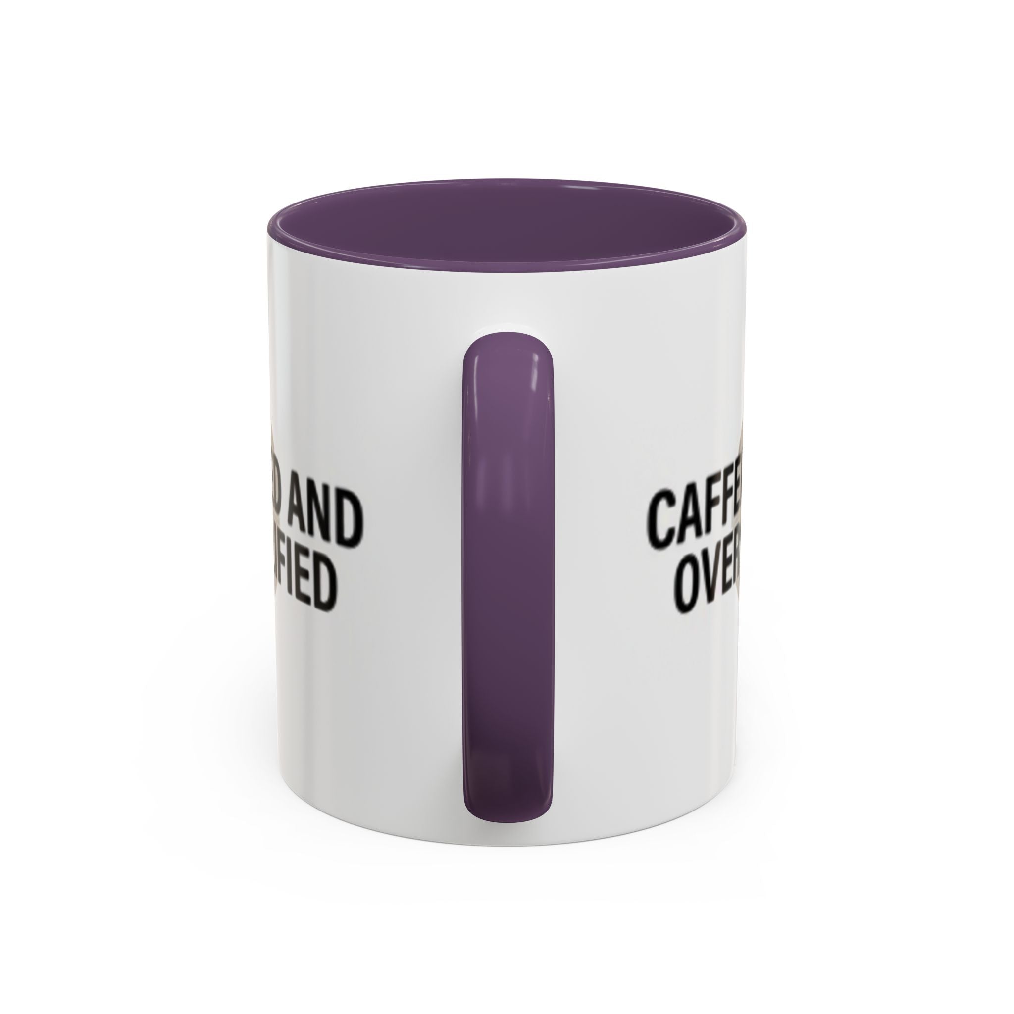 Caffeinated and Overqualified Accent Coffee Mug — 11/15oz