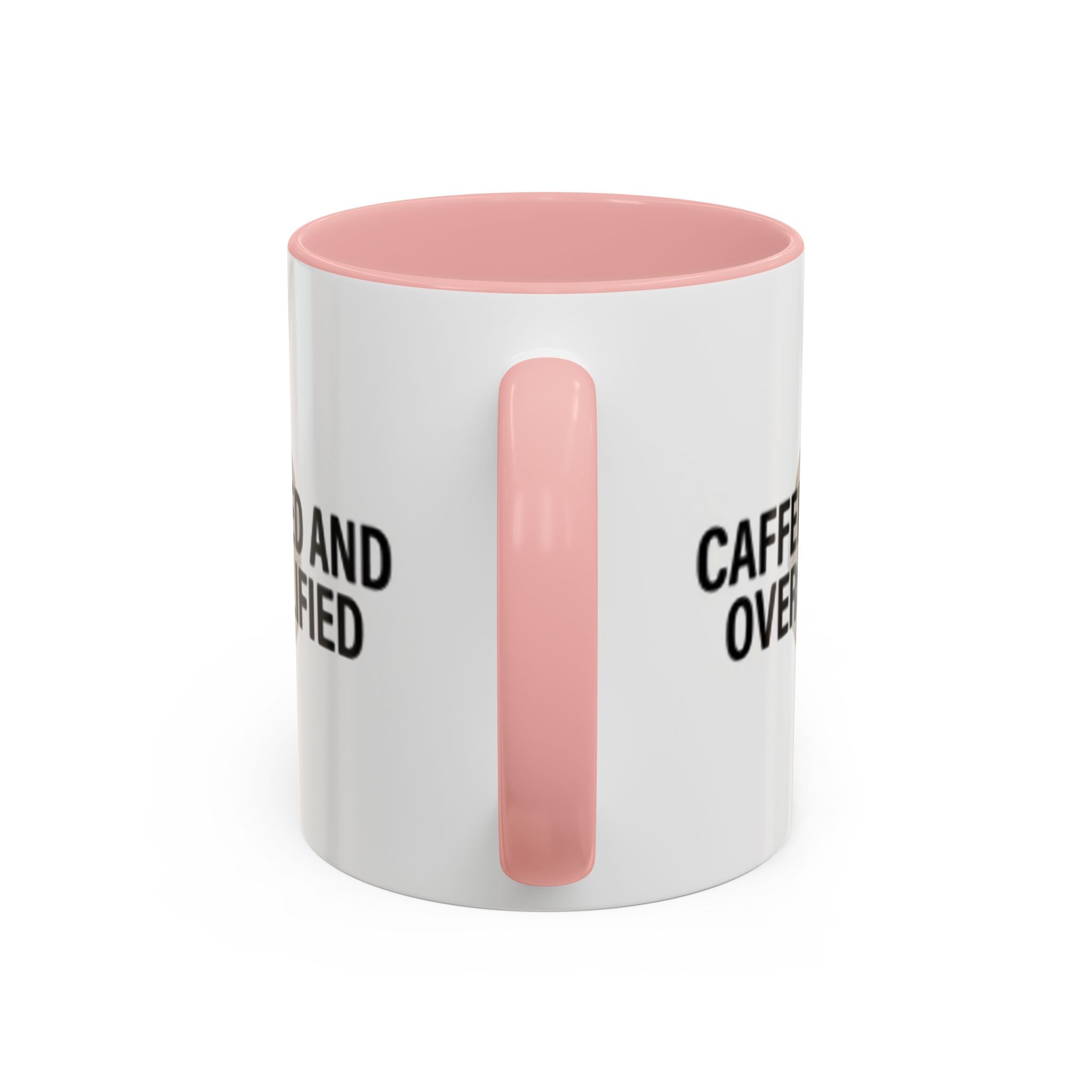 Caffeinated and Overqualified Accent Coffee Mug — 11/15oz