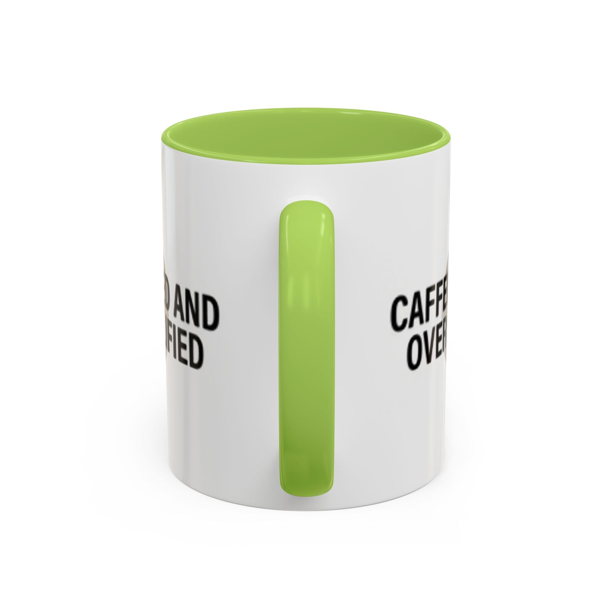 Caffeinated and Overqualified Accent Coffee Mug — 11/15oz