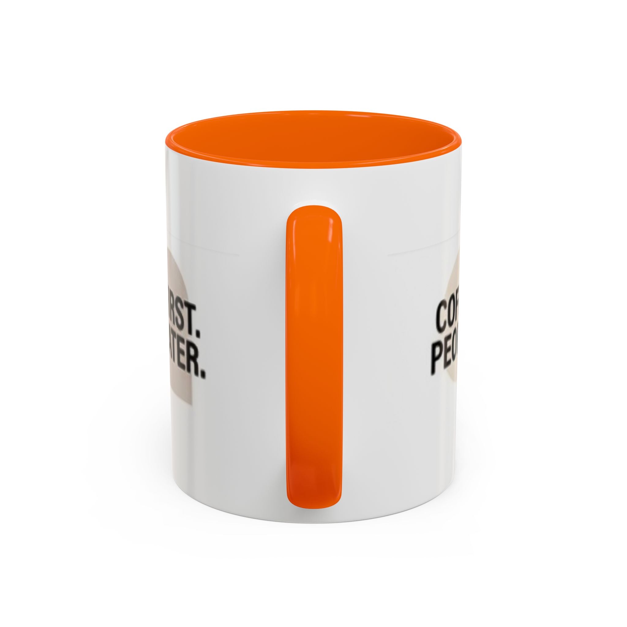 Accent Coffee Mug — "Coffee First. People Later." Ceramic 11/15oz