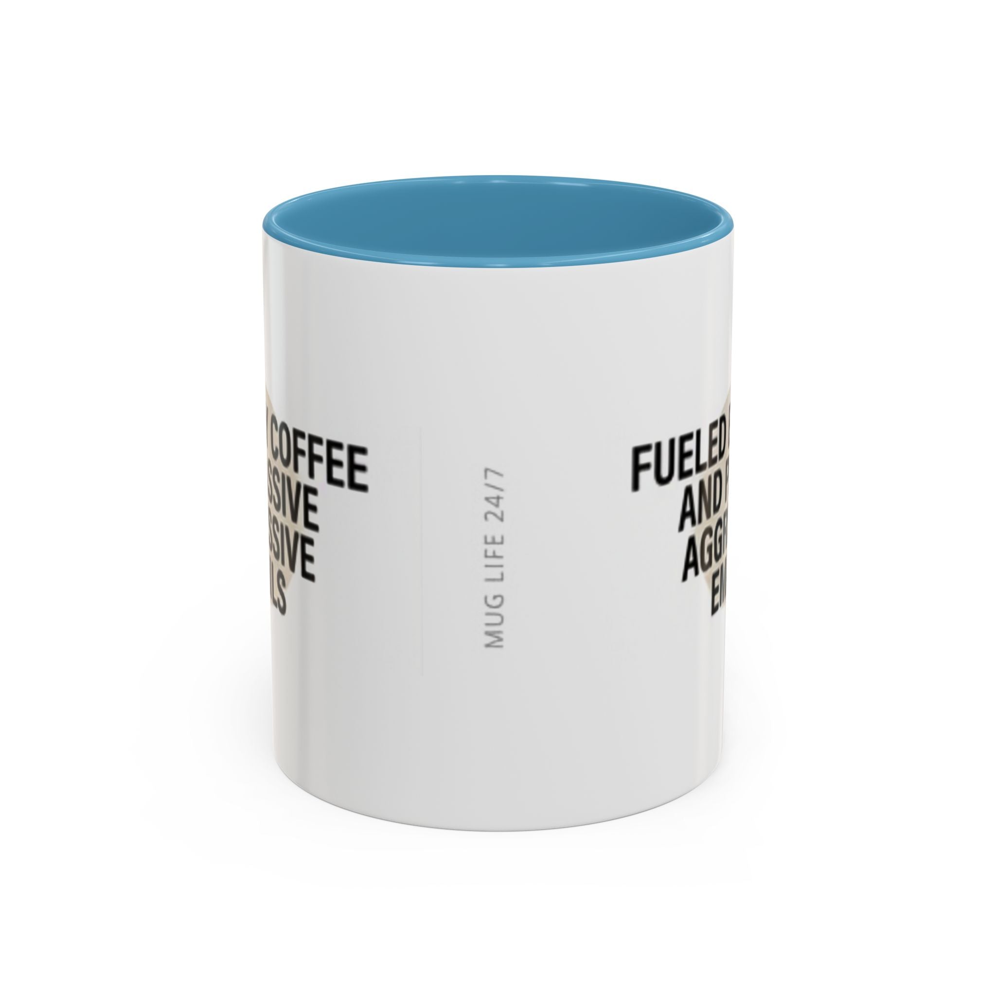 Fueled by Coffee and Passive Aggressive Emails Accent Coffee Mug — 11/15oz
