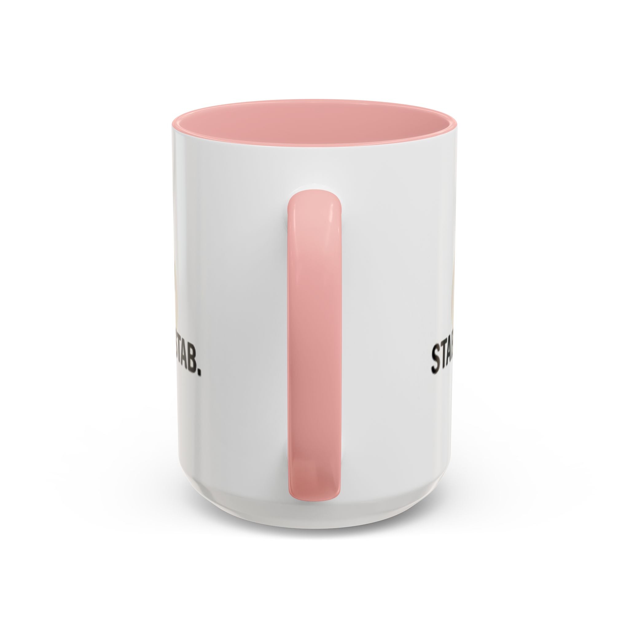 11oz/15oz Accent Coffee Mug — "live, laugh, love. STAB STAB STAB"