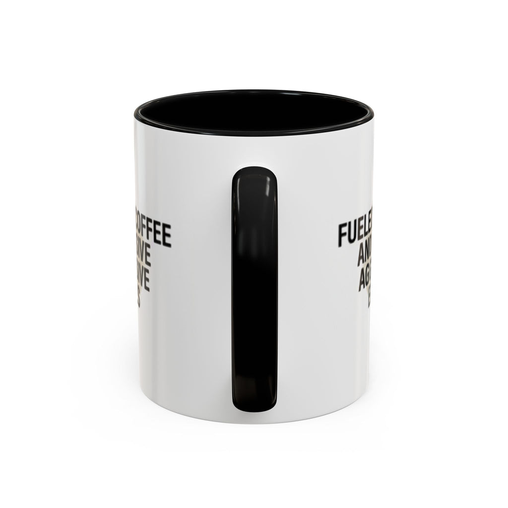 Fueled by Coffee and Passive Aggressive Emails Accent Coffee Mug — 11/15oz