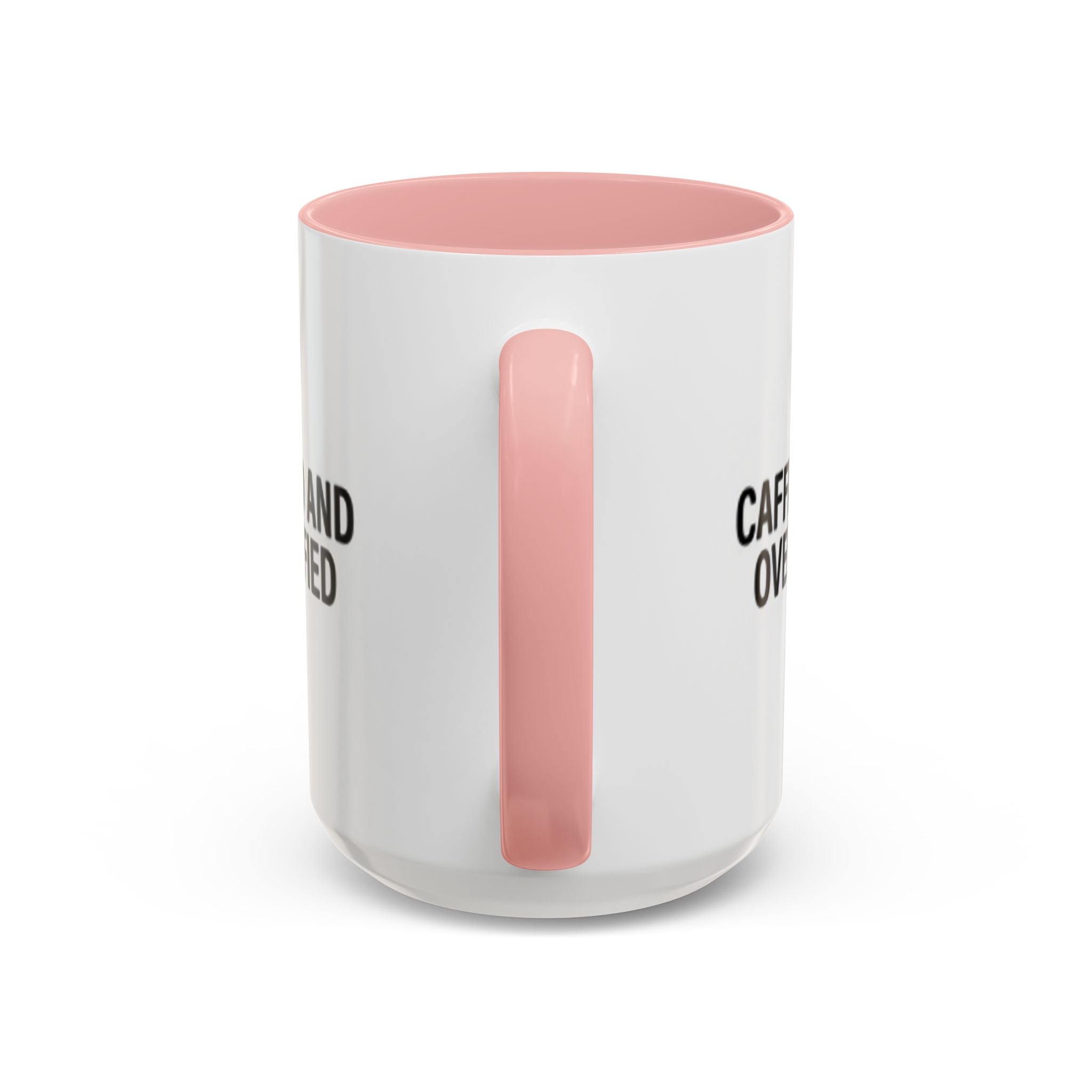 Caffeinated and Overqualified Accent Coffee Mug — 11/15oz