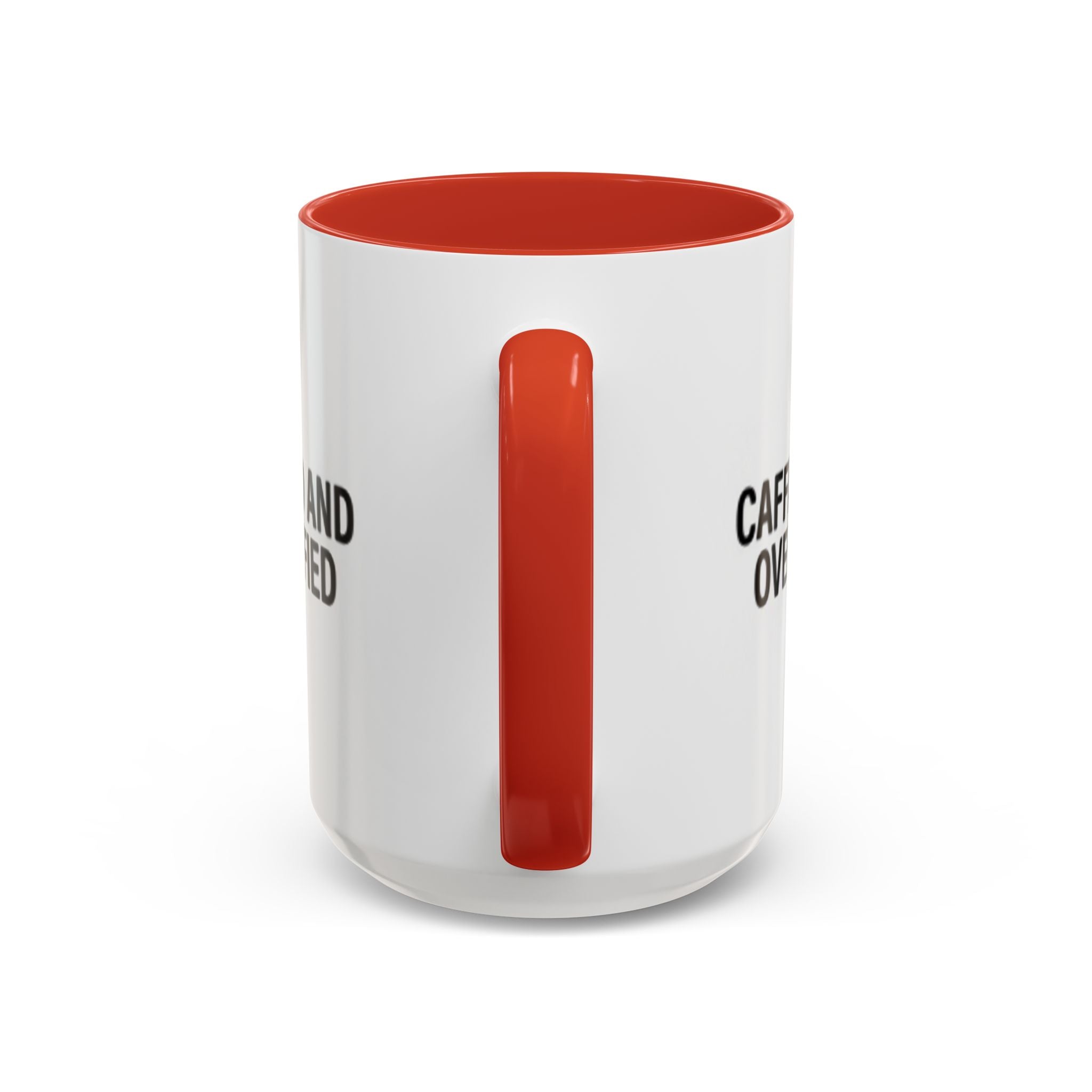 Caffeinated and Overqualified Accent Coffee Mug — 11/15oz
