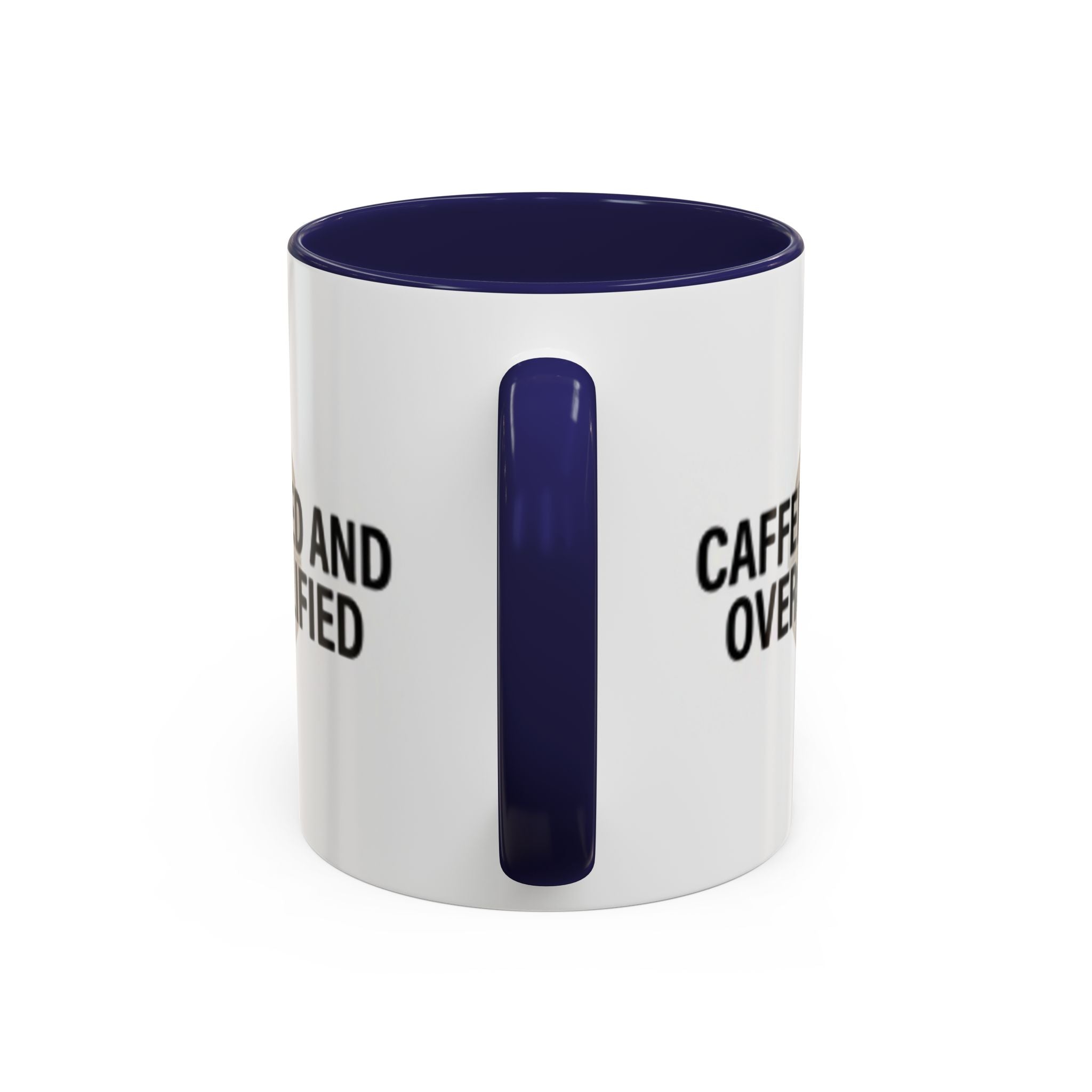 Caffeinated and Overqualified Accent Coffee Mug — 11/15oz