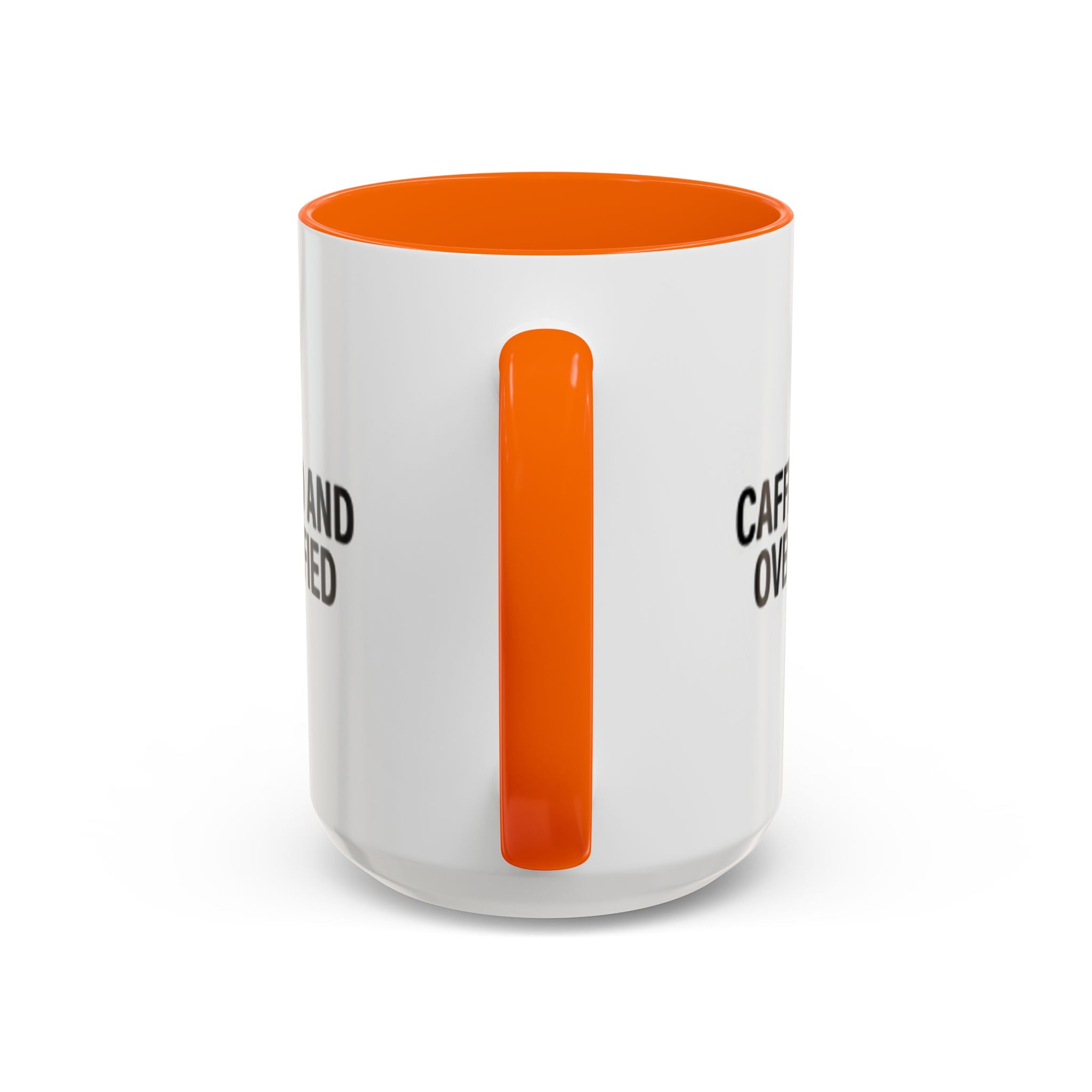 Caffeinated and Overqualified Accent Coffee Mug — 11/15oz
