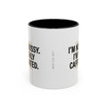 Accent Coffee Mug — "I'm Not Bossy. I'm Highly Caffeinated."