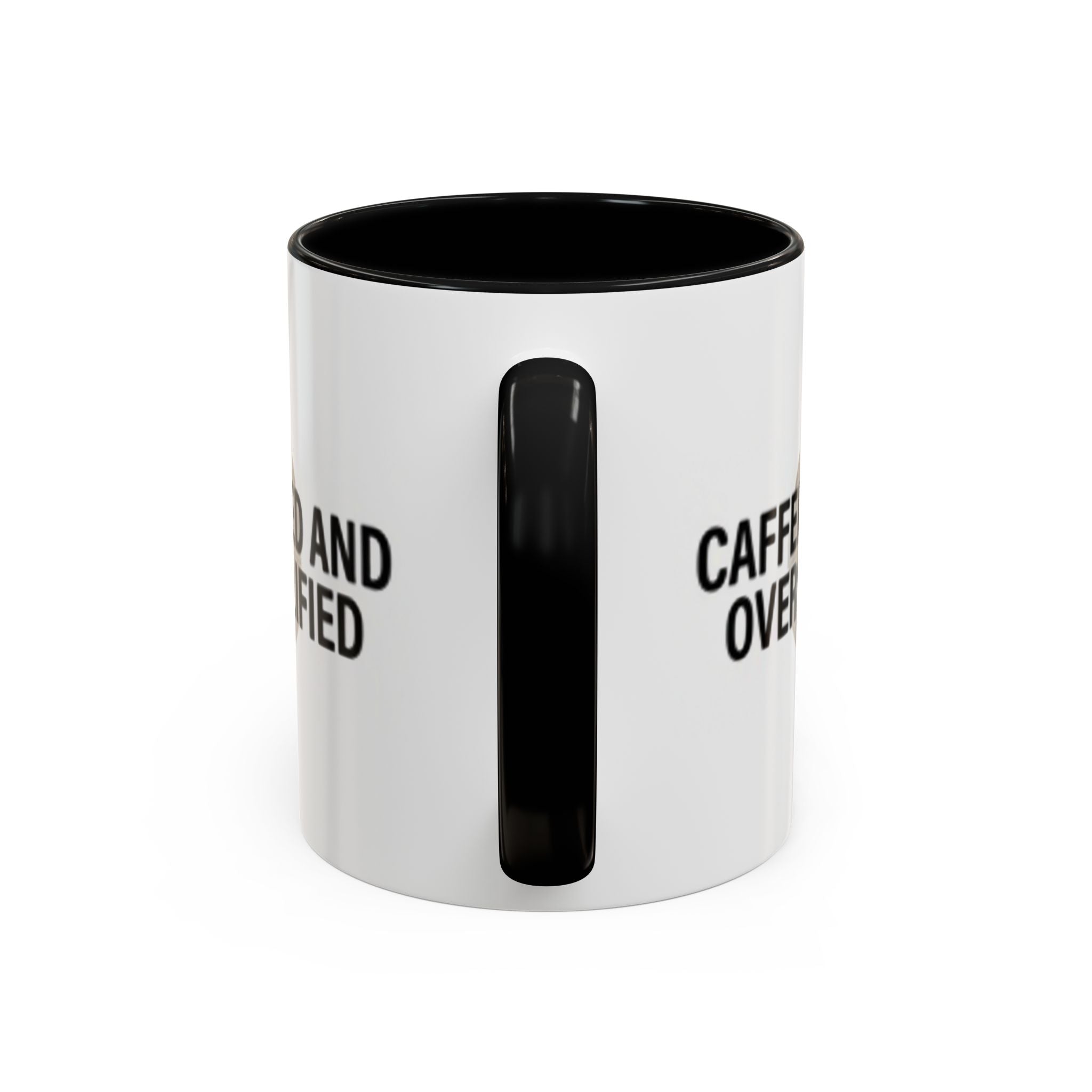 Caffeinated and Overqualified Accent Coffee Mug — 11/15oz